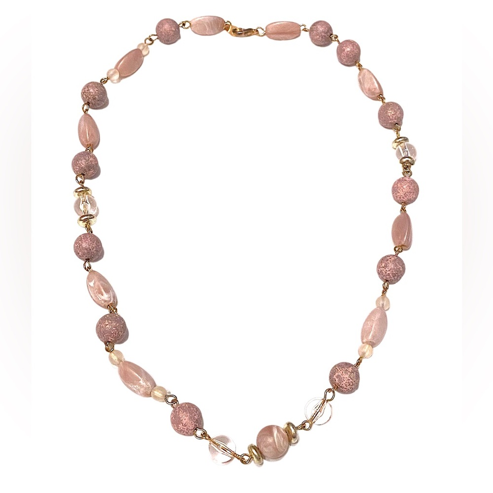 Elegant Pink Beaded Necklace